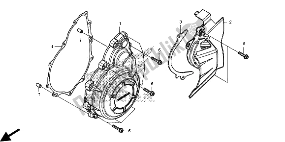 Tutte le parti per il Ac. Coperchio Del Generatore del Honda CB 500 FA 2013