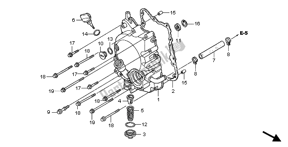 Tutte le parti per il Coperchio Carter Destro del Honda SH 125 2007