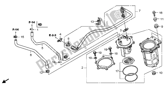 All parts for the Fuel Pump of the Honda VT 750C 2009