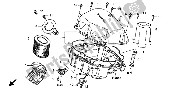 Todas las partes para Filtro De Aire de Honda NT 700 VA 2010