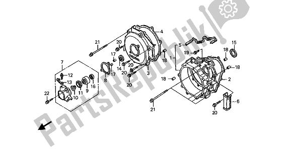 Wszystkie części do Pokrywa Sprz? G? A Honda ST 1100 1991