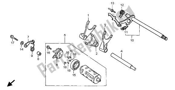 Todas las partes para Tambor De Cambio De Marchas de Honda VT 750C2 1998