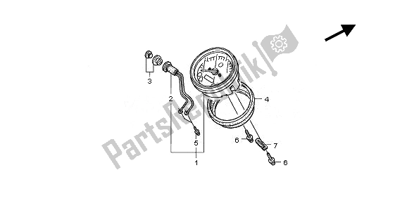 All parts for the Meter (mph) of the Honda VT 750C2S 2010