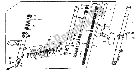 Tutte le parti per il Forcella Anteriore del Honda GL 1500A 1995