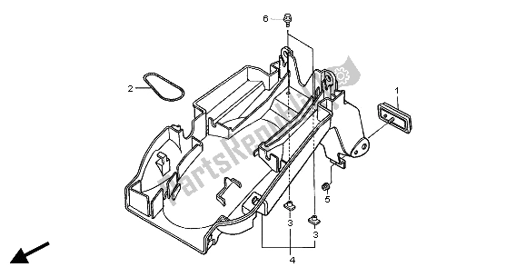 Toutes les pièces pour le Garde-boue Arrière du Honda CB 600F Hornet 2002