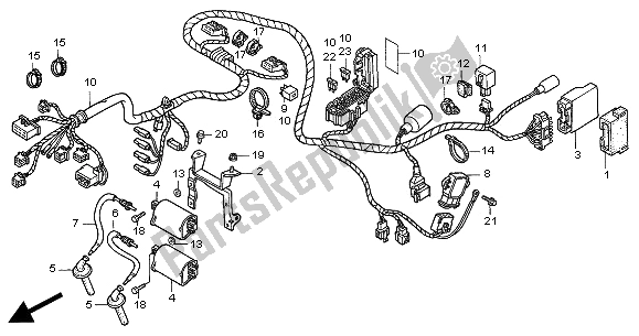 All parts for the Wire Harness of the Honda CB 500S 2002