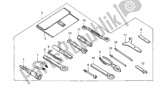 All parts for the Tools of the Honda VTR 1000 SP 2000