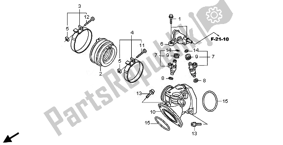 Tutte le parti per il Collettore Di Aspirazione del Honda VT 750C2S 2011