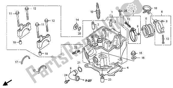 Todas las partes para Cabeza De Cilindro de Honda CRF 250X 2004