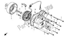 lewa pokrywa skrzyni korbowej i generator