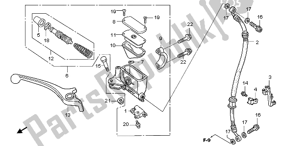 Wszystkie części do Fr. G?ówny Cylinder Hamulca Honda ANF 125 2012