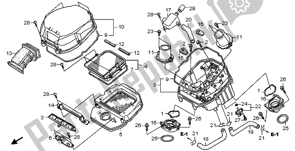 Tutte le parti per il Filtro Dell'aria del Honda XL 1000 VA 2008