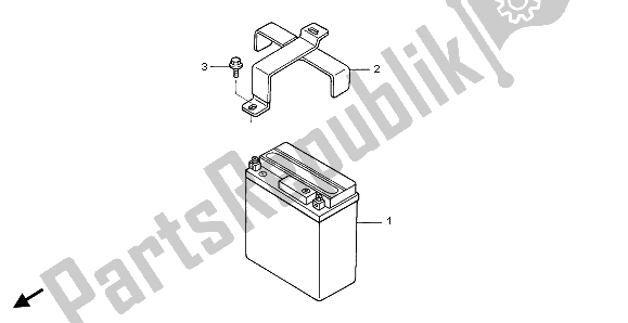 Alle onderdelen voor de Accu van de Honda SCV 100F 2006