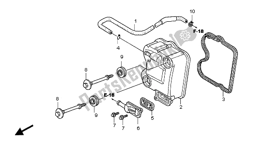 All parts for the Cylinder Head Cover of the Honda PES 150 2009