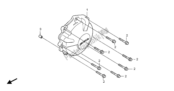 Wszystkie części do Pokrywa Generatora Honda CBR 600 RR 2005