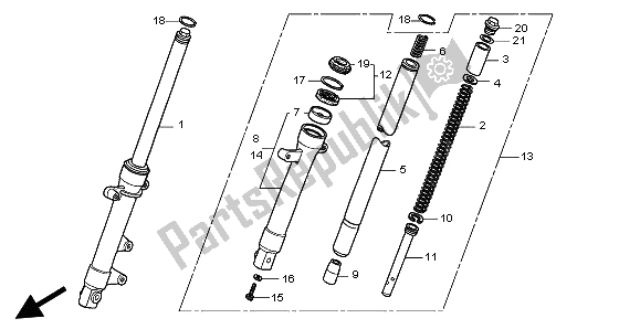 Tutte le parti per il Forcella Anteriore del Honda CBR 125 RW 2006