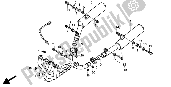 Toutes les pièces pour le Silencieux D'échappement du Honda CBR 1100 XX 1998