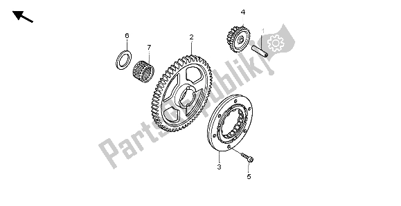 All parts for the Starting Gear of the Honda TRX 400 FA Fourtrax Rancher AT 2004