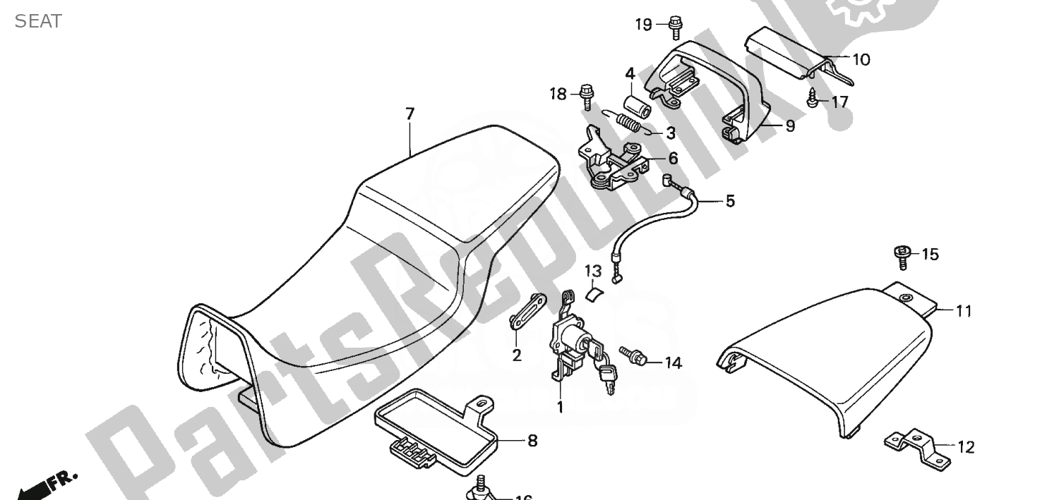 Todas las partes para Asiento de Honda NSR 125 1988