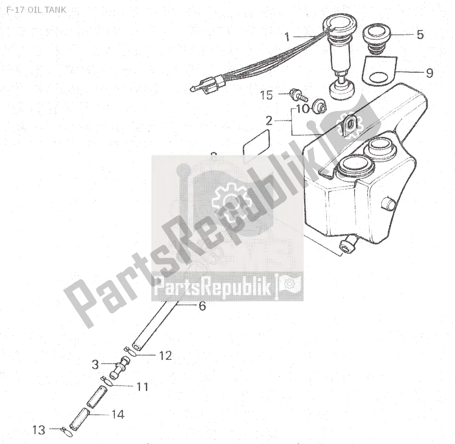 Tutte le parti per il F-17 Oil Tank del Honda MBX 125 1984