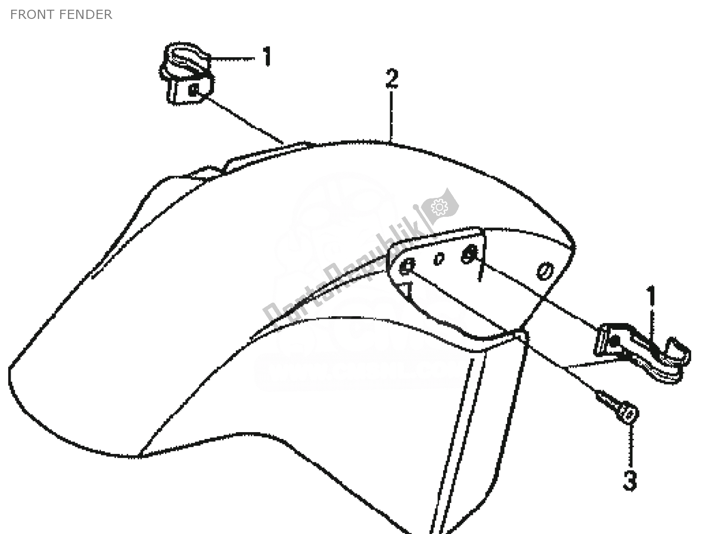 Todas las partes para Guardabarros Delantero de Honda VFR 400 1986