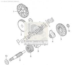 E-4 KICK STARTER SPINDLE