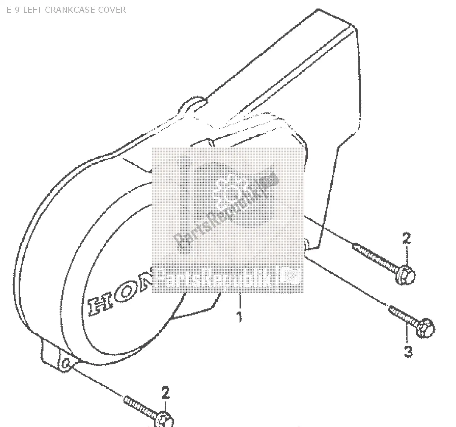 Todas as partes de E-9 Left Crankcase Cover do Honda ST 50 DAX 1992