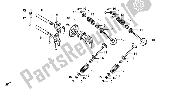 All parts for the Camshaft & Valve of the Honda NSS 250S 2008