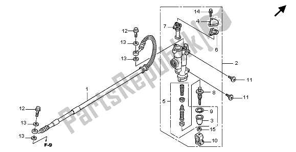 Tutte le parti per il Rr. Pompa Freno del Honda CRF 450R 2007