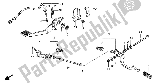 Tutte le parti per il Pedale del Honda ST 1300A 2006