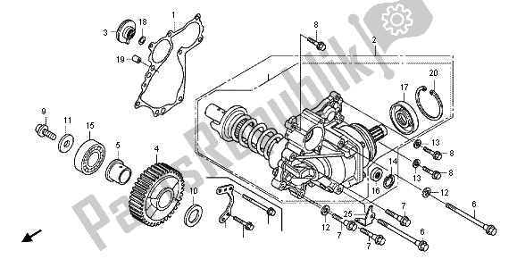 Todas las partes para Caja De Engranajes Laterales de Honda VFR 1200F 2012