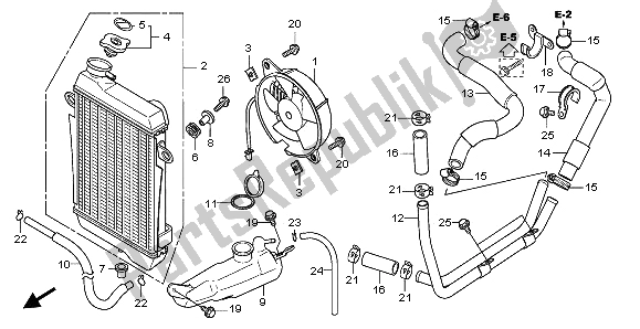 Todas las partes para Radiador de Honda SH 300A 2009