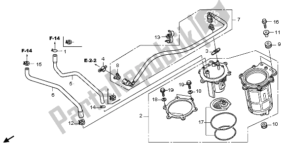 Alle onderdelen voor de Benzine Pomp van de Honda VT 750 CA 2009