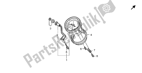 Alle onderdelen voor de Meter (mph) van de Honda VT 750 CA 2009