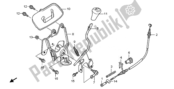 All parts for the Select Lever of the Honda TRX 420 FE Fourtrax Rancher 4X4 ES 2011