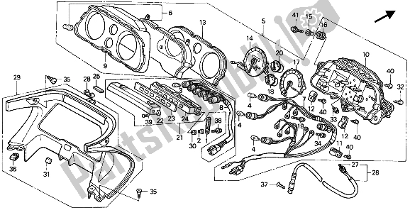 Alle onderdelen voor de Meter (kmh) van de Honda CBR 1000F 1989