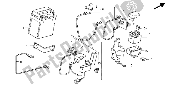 Tutte le parti per il Batteria del Honda CBF 600 NA 2007