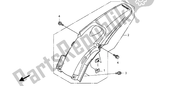 Todas las partes para Guardabarros Trasero de Honda CRF 150R SW 2012