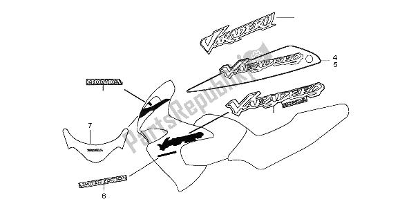 Tutte le parti per il Marchio del Honda XL 125V 2004