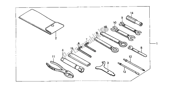 Tutte le parti per il Utensili del Honda VT 600C 1993