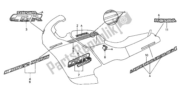 All parts for the Mark of the Honda CBR 1000F 1988