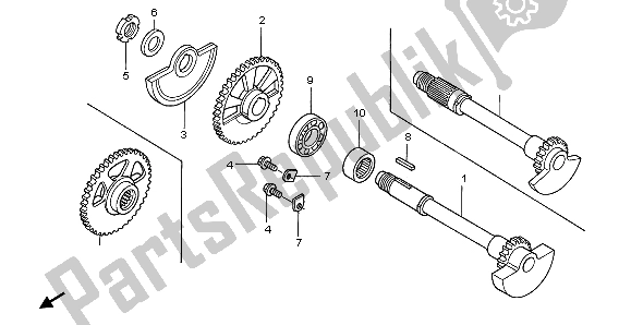 Tutte le parti per il Equilibratore del Honda TRX 450R Sportrax 37 KW TE 30U Australia 2004