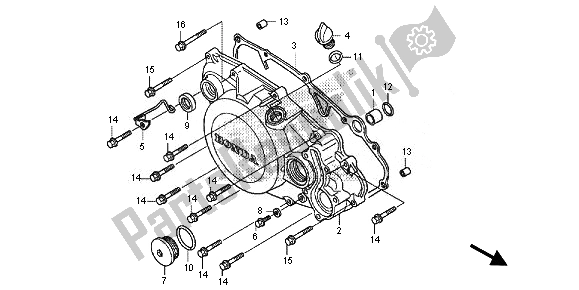 Todas las partes para R. Tapa Del Cárter de Honda CRF 150 RB LW 2014