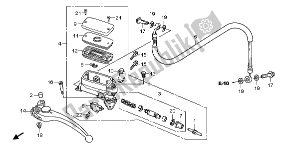 All parts for the Clutch Master Cylinder of the Honda CBF 1000 FS 2011