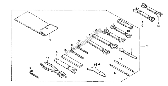 All parts for the Tools of the Honda VT 600C 1998