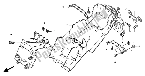 Toutes les pièces pour le Garde-boue Arrière du Honda CBR 125R 2004