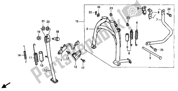 Tutte le parti per il In Piedi del Honda XRV 750 Africa Twin 1991