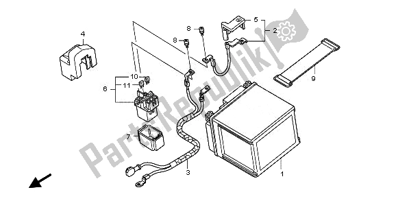 Toutes les pièces pour le Batterie du Honda CBR 1000 RR 2010