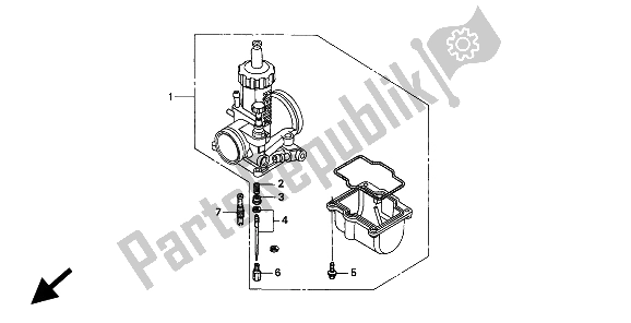 Tutte le parti per il Kit Parti Opzionali Carburatore del Honda CR 250R 1994