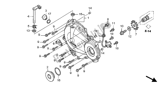 Tutte le parti per il Coperchio Carter Destro del Honda CBR 600 FS 2002